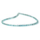 3.5 - 4mm Blue Zircon Faceted Rondelle Beads 13.75 inch 145 pieces - Beadsofcambay.com
