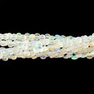 3.5 - 4mm Ethiopian Opal Pavilion Faceted Coin 16 inch 126 Beads AA - Beadsofcambay.com