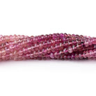 3.5 - 4mm Pink Tourmaline Faceted Rondelle Beads 14 inch 145 pieces AA - Beadsofcambay.com