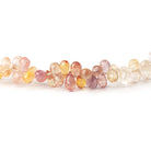 3.5-5.5mm Fancy Sapphire Micro Faceted Tear Drop Beads 16 inch 290 pieces AAA - Beadsofcambay.com