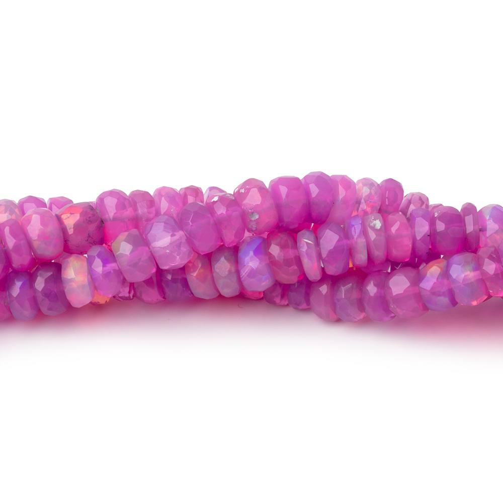 3.5-5.5mm Orchid Purple Ethiopian Opal Faceted Rondelles 16 inch 175 Beads AA - Beadsofcambay.com