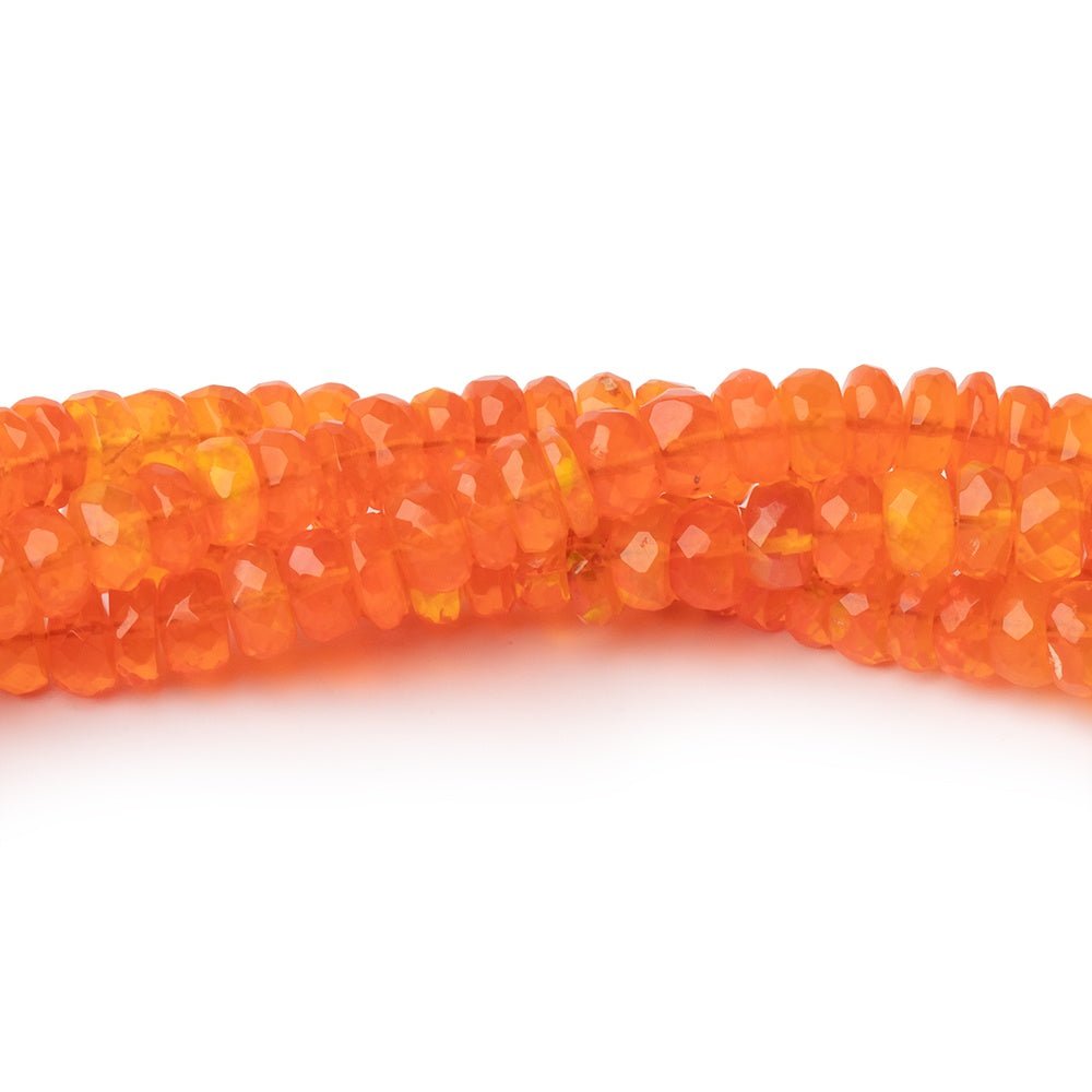 3.5-5.5mm Tangerine Ethiopian Opal Faceted Rondelle Beads 16 inch 172 pieces AA - Beadsofcambay.com