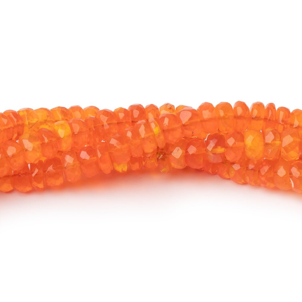 3.5-5.5mm Tangerine Ethiopian Opal Faceted Rondelle Beads 16 inch 172 pieces AA - Beadsofcambay.com