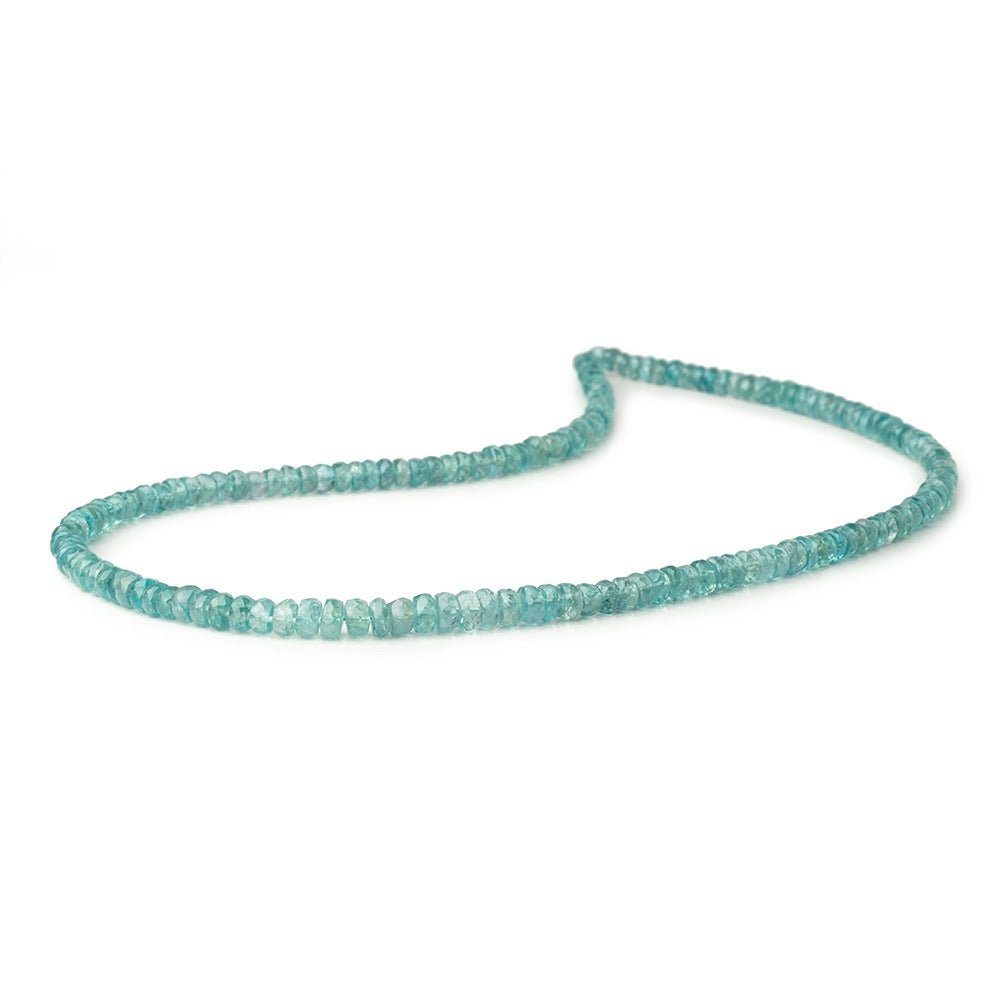 3.5 - 5.5mm Teal Kyanite Faceted Rondelle Beads 16 inch 162 pieces AA - Beadsofcambay.com