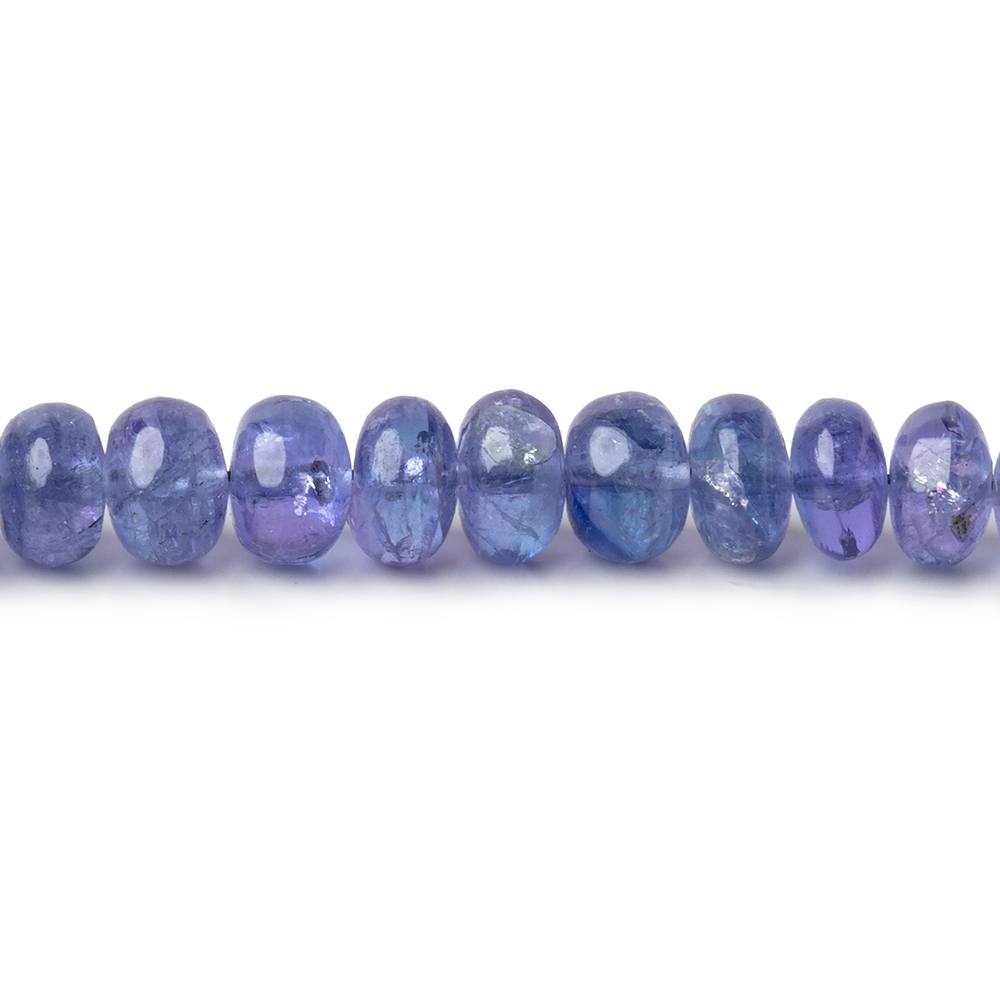 3.5 - 5mm Tanzanite Plain Rondelle Beads 15.75 inch 140 pieces AA - Beadsofcambay.com