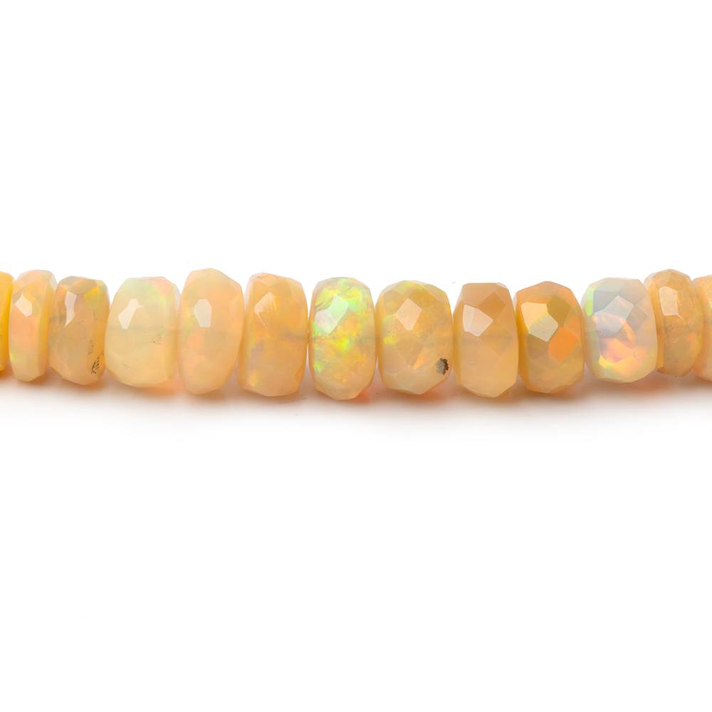 3.5-6.5mm Golden Ethiopian Opal Faceted Rondelles 18 inch 184 Beads AAA - Beadsofcambay.com