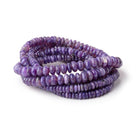 3.5 - 6mm Charoite Plain Rondelle Beads 17.75 inch 190 pieces AAA - Beadsofcambay.com