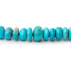 3.5 - 6mm Sleeping Beauty Turquoise Faceted Rondelle 16 inch 160 Beads AA - Beadsofcambay.com