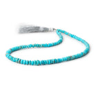 3.5 - 6mm Sleeping Beauty Turquoise Faceted Rondelle 16 inch 160 Beads AA - Beadsofcambay.com
