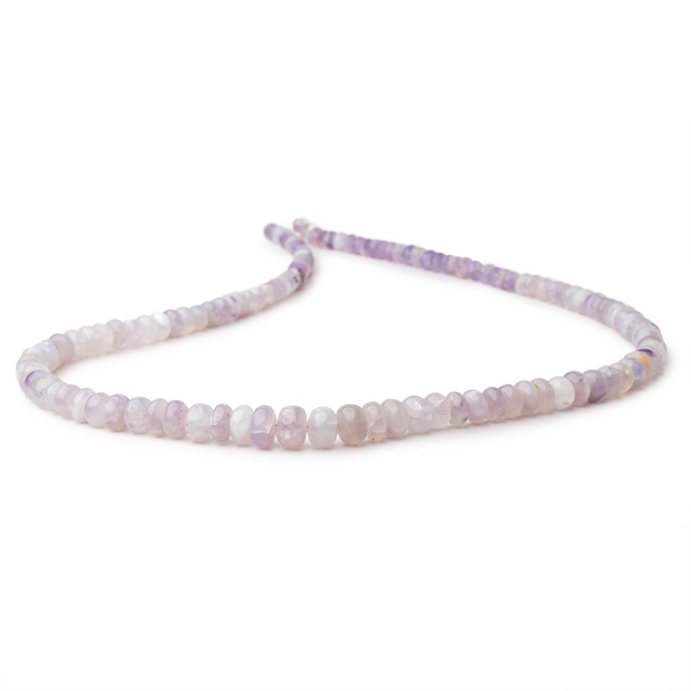 3.5 - 8mm Purple Chalcedony Plain Rondelles 18 inch 112 Beads - Beadsofcambay.com