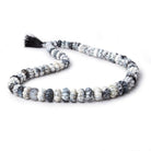 Beadsofcambay 7.5-12.5mm Dendritic Opal Hand Carved Melon Rondelles 18 inch 74 beads AA View 1