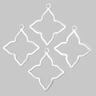 35mm Brushed 4 Point Star Charm Set of 4 pieces - Beadsofcambay.com