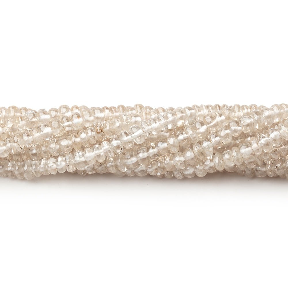 3.5mm Champagne Zircon Plain Rondelle 13.75 inch 160 Beads - Beadsofcambay.com