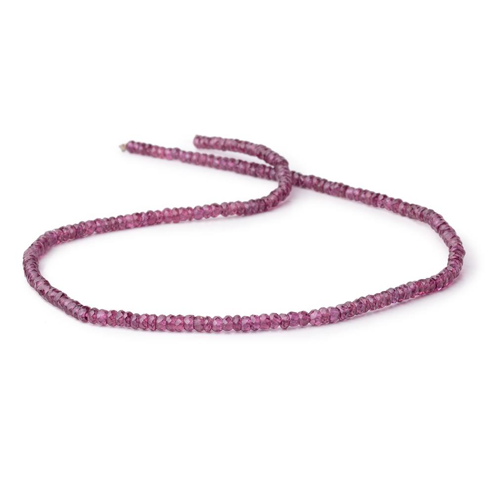 3.5mm Malaia Garnet Faceted Rondelle Beads 16 inch 190 pieces - Beadsofcambay.com
