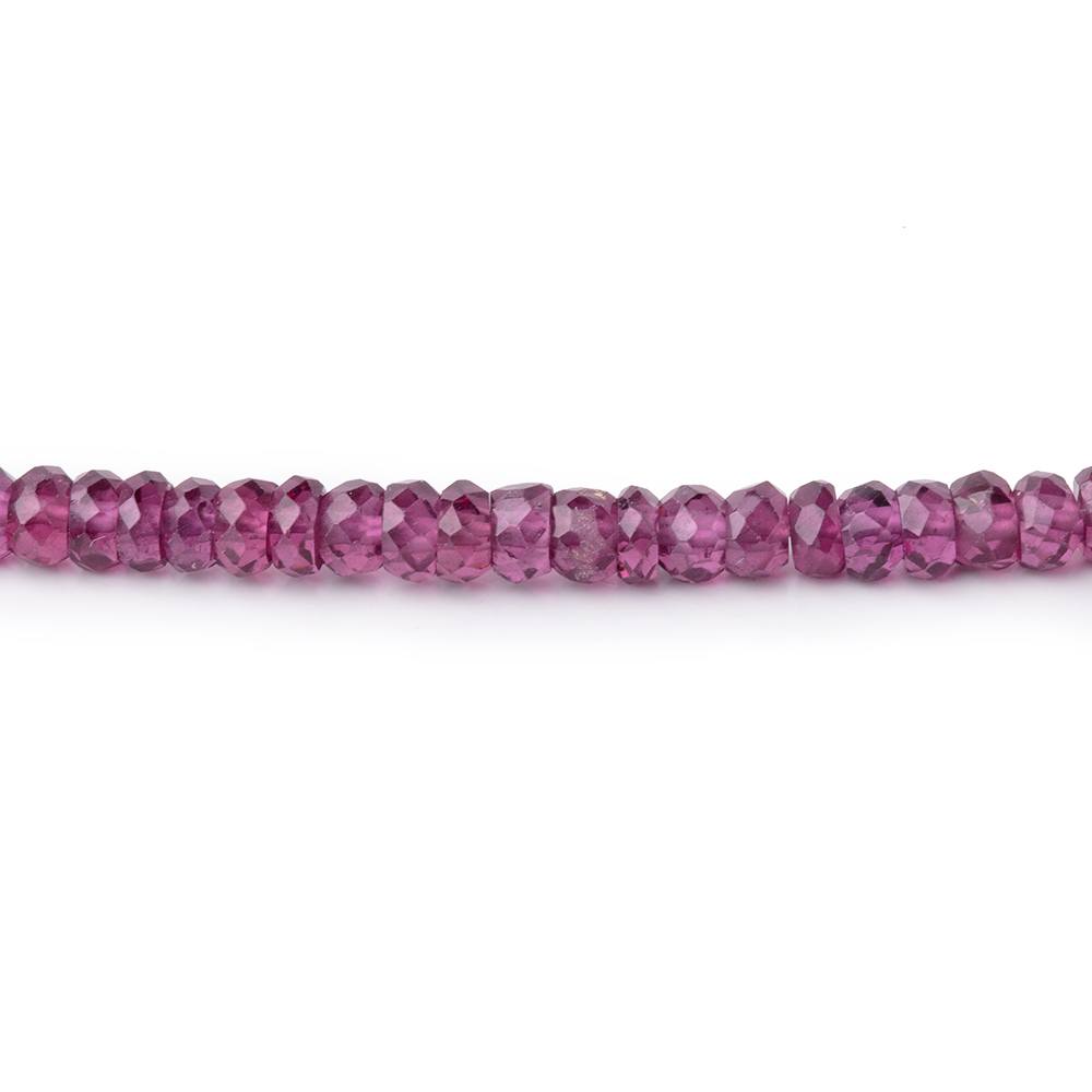 3.5mm Malaia Garnet Faceted Rondelle Beads 16 inch 190 pieces - Beadsofcambay.com