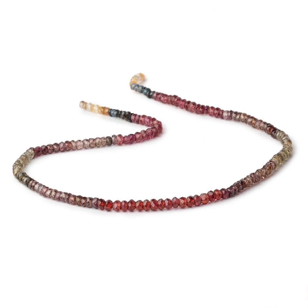 3.5mm Multi Gemstone Faceted Rondelle 13.5 inch 160 Beads - Beadsofcambay.com