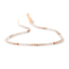 3.5mm Shaded Imperial Topaz Micro Faceted Round 12.25 inch 90 Beads - Beadsofcambay.com