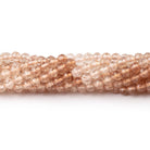 3.5mm Shaded Imperial Topaz Micro Faceted Round 12.25 inch 90 Beads - Beadsofcambay.com
