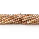 3.5mm Warm Brown Zircon Micro Faceted Rondelles 12.5 inch 100 Beads AA - Beadsofcambay.com