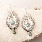 35x21mm Brushed Filigree Tear Drop Charm Set of 2 pieces - Beadsofcambay.com