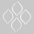 36x26mm Brushed Marquise Charm Set of 4 pieces - Beadsofcambay.com