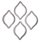 36x26mm Brushed Marquise Charm Set of 4 pieces - Beadsofcambay.com