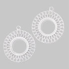 37mm Round Filigree Charm Set of 2 pieces - Beadsofcambay.com