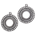 37mm Round Filigree Charm Set of 2 pieces - Beadsofcambay.com