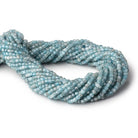 3mm Blue Zircon Micro Faceted Cube 15.25 inch 130 Beads A - Beadsofcambay.com