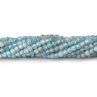 3mm Blue Zircon Micro Faceted Cube 15.25 inch 130 Beads A - Beadsofcambay.com