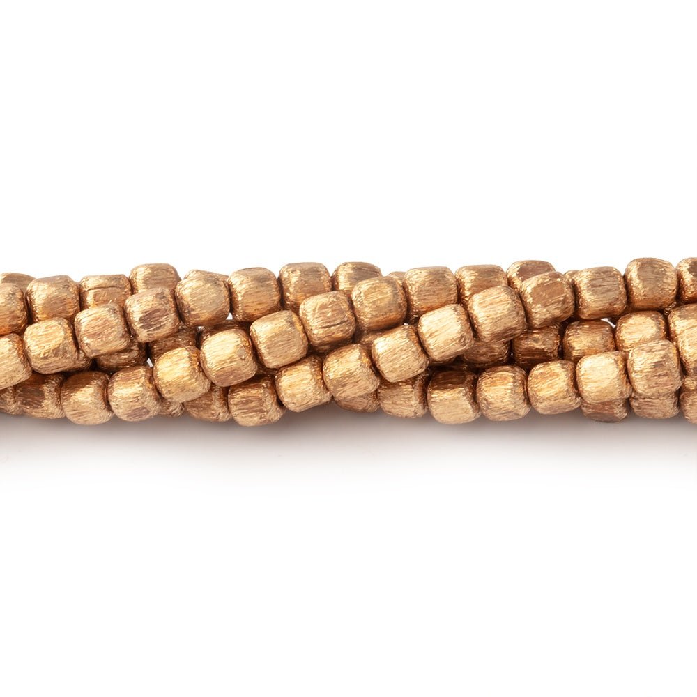 3mm Brushed Cube Beads - Beadsofcambay.com