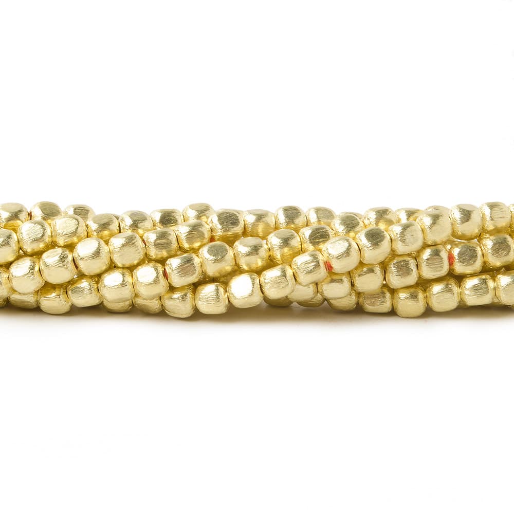 3mm Brushed Cube Beads - Beadsofcambay.com