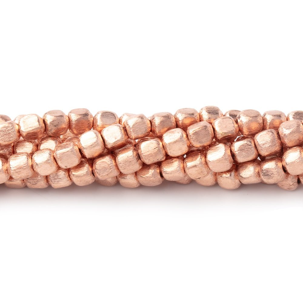 3mm Brushed Cube Beads - Beadsofcambay.com