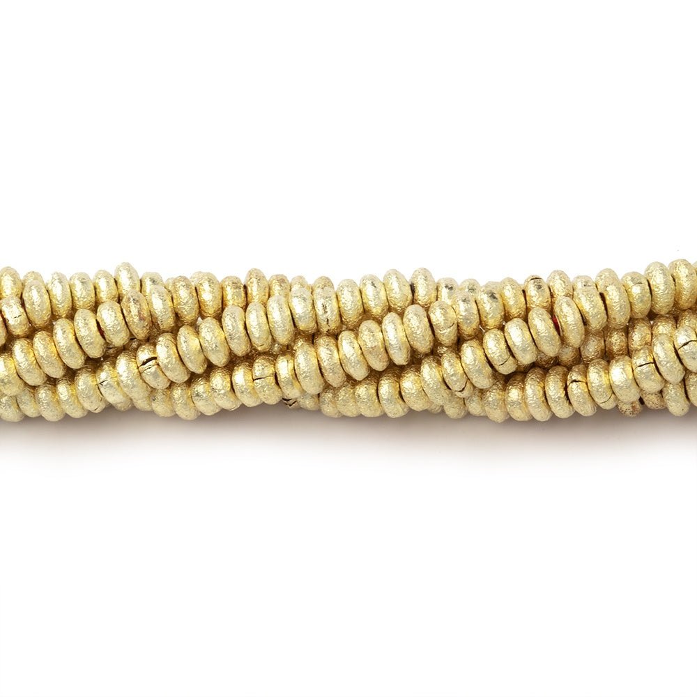 3mm Brushed Disc Beads - Beadsofcambay.com