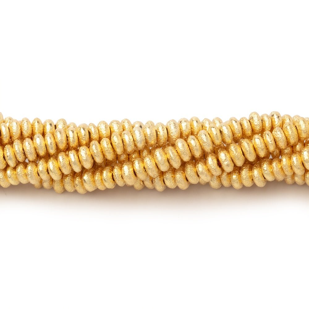 3mm Brushed Disc Beads - Beadsofcambay.com