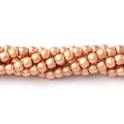 3mm Brushed Round Beads - Beadsofcambay.com