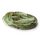 3mm Green Afghani Tourmaline Plain Rondelle Beads 16 inch 215 pieces - Beadsofcambay.com