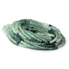 3mm Green & Indicolite Afghani Tourmaline Plain Rondelles 16 inch 215 Beads - Beadsofcambay.com