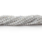 3mm Grey Zircon Micro Faceted Round Beads 12.5 inch 112 pieces - Beadsofcambay.com