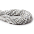 3mm Grey Zircon Micro Faceted Round Beads 12.5 inch 112 pieces - Beadsofcambay.com