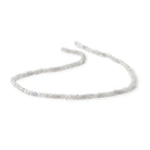 3mm Grey Zircon Micro Faceted Round Beads 12.5 inch 112 pieces - Beadsofcambay.com