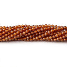 3mm Hessonite Garnet Micro Faceted Round Beads 15.5 inch 126 pieces - Beadsofcambay.com