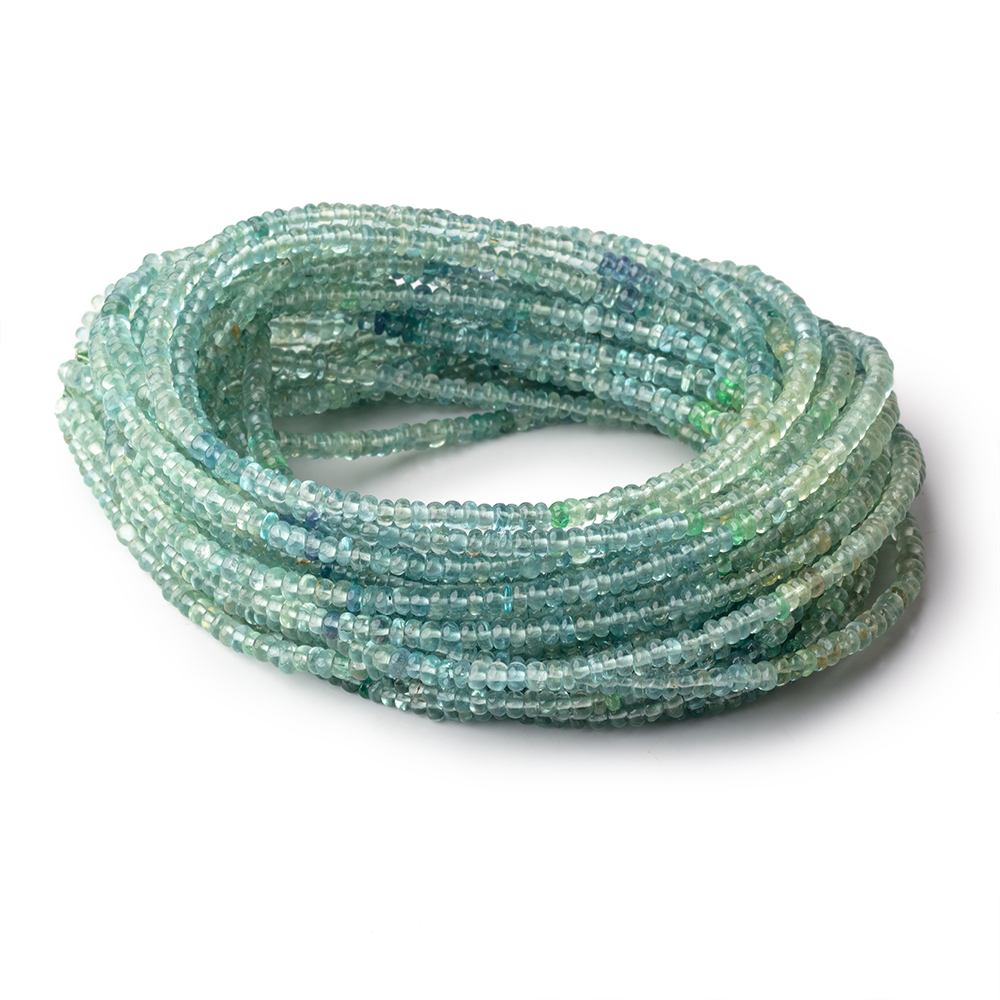 3mm Kornerupine Plain Rondelle Beads 18 inch 230 pieces AA - Beadsofcambay.com