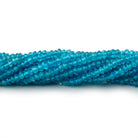 3mm Light Neon Blue Apatite Faceted Rondelle 13 inch 165 Beads - Beadsofcambay.com