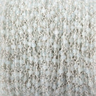 3mm Milky Aquamarine Faceted Rondelles on Silver Plated Chain - Beadsofcambay.com