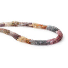 3mm Multi Color Spinel Plain Rondelle Beads 15.75 inch 215 pieces - Beadsofcambay.com