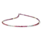 3mm Multi Gemstone Faceted Rondelle Beads 15.25 inch 195 pieces - Beadsofcambay.com