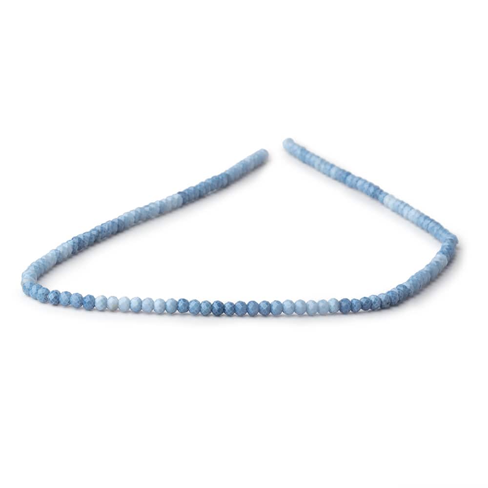 3mm Owyhee Blue Opal Micro Faceted Rondelle Beads 12.5 inch 132 pieces - Beadsofcambay.com
