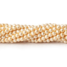 3mm Pale Yellow Shell Pearl Micro Faceted Rounds 12.75 inch 114 Beads - Beadsofcambay.com