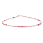 3mm Pink Afghani Tourmaline Plain Rondelles 16 inch 215 Beads - Beadsofcambay.com